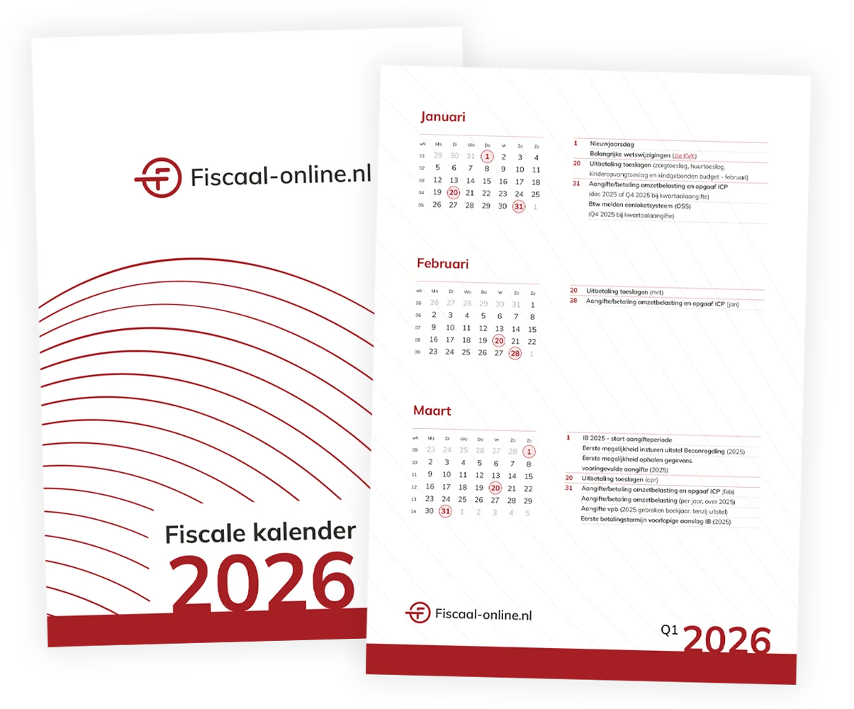 Fiscale kalender 2026: Download nu gratis